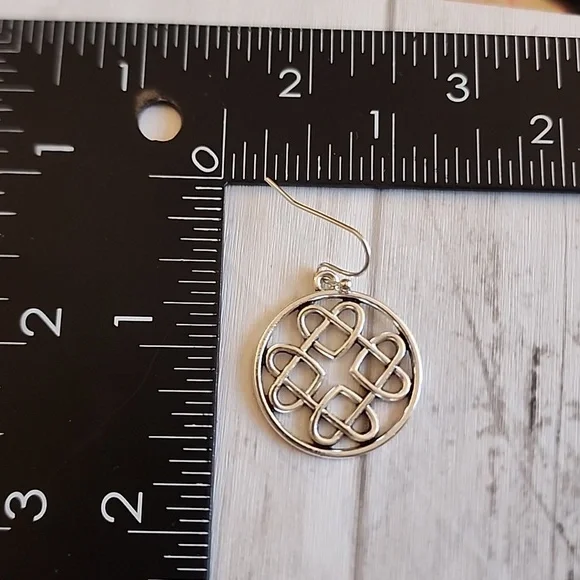 Boho Tribal Celtic Design Earrings Irish - Picture 2 of 2